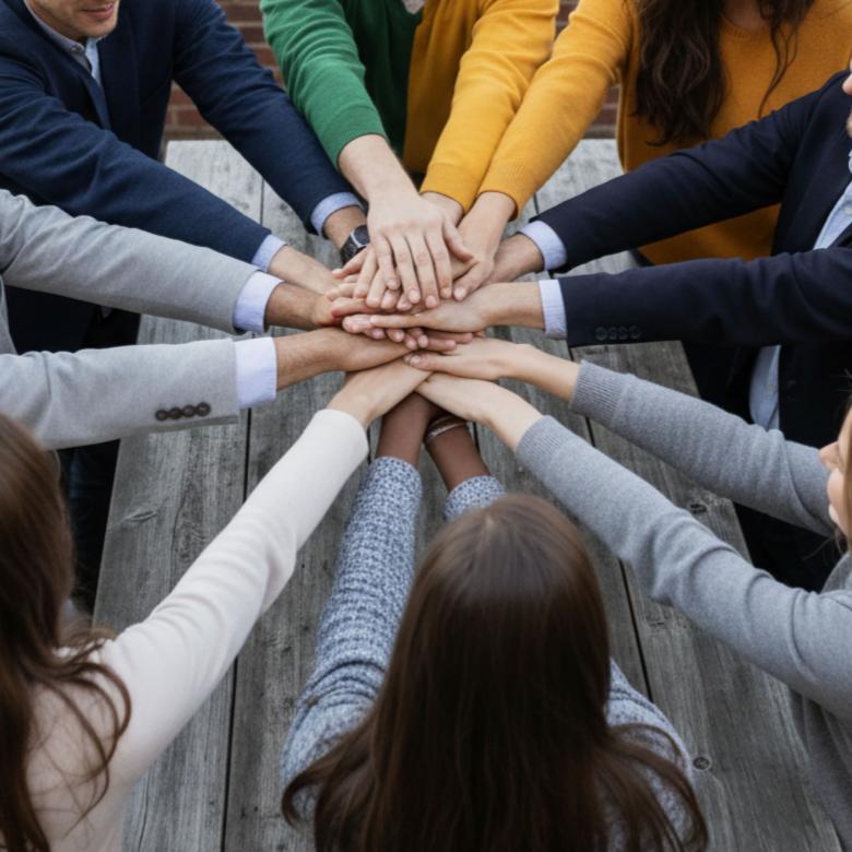 Free stock image of Teamwork and collaboration with hands together symbolizing unity, succ created by Toyoong Digital