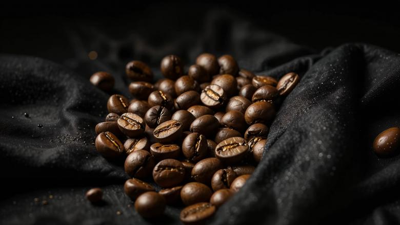 Free stock image of Roasted Coffee Beans on a Dark Cloth created by Infinity Focus