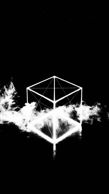 Free stock image of Abstract Geometric Cube With White Smoke Effect Dark Background	Abstra created by Sohel Tanwar 