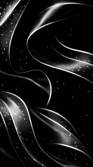 Abstract Swirling Light Ribbons Dance Through a Cosmic Starry Night Sk
